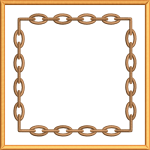 Frame 31f with chain oval square frame